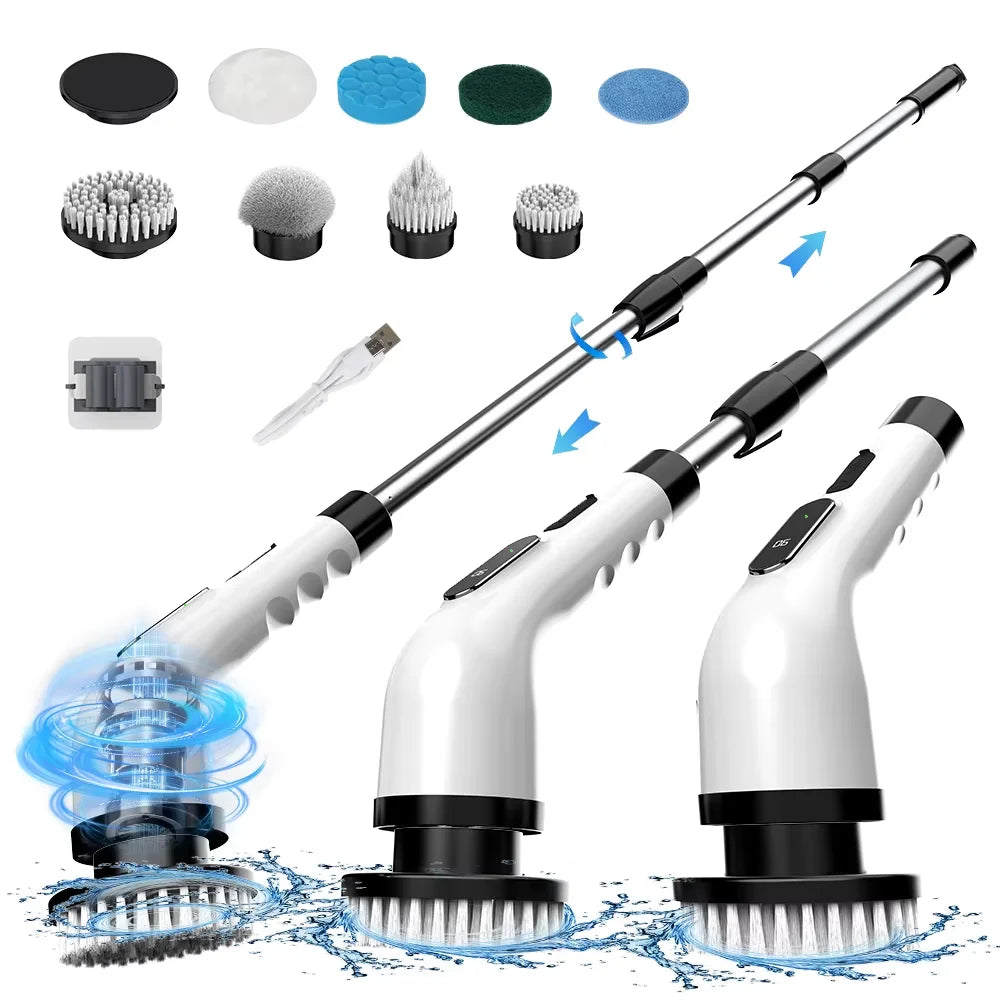 9-in-1 Multifunctional Cordless Electric Rotating Cleaning Brush