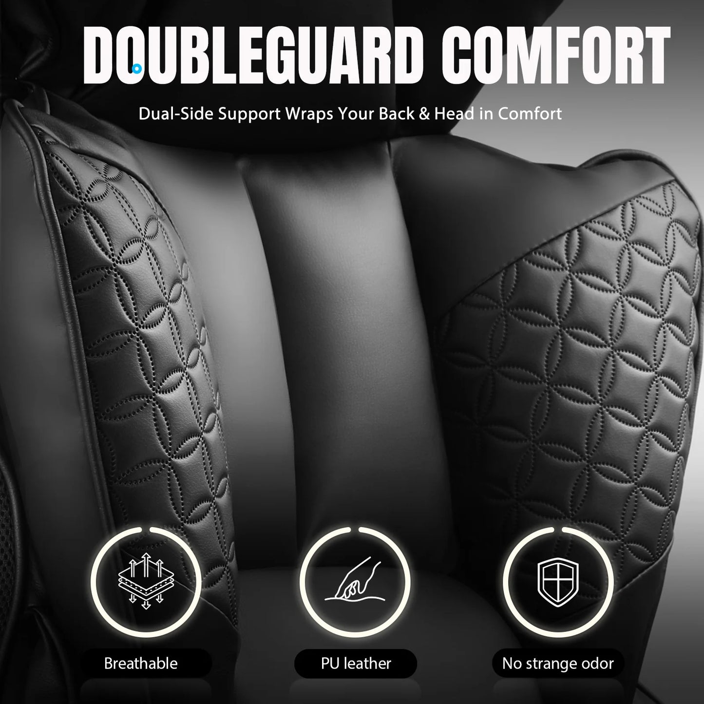 Ergonomic Leather Office Chair with Adjustable Armrests