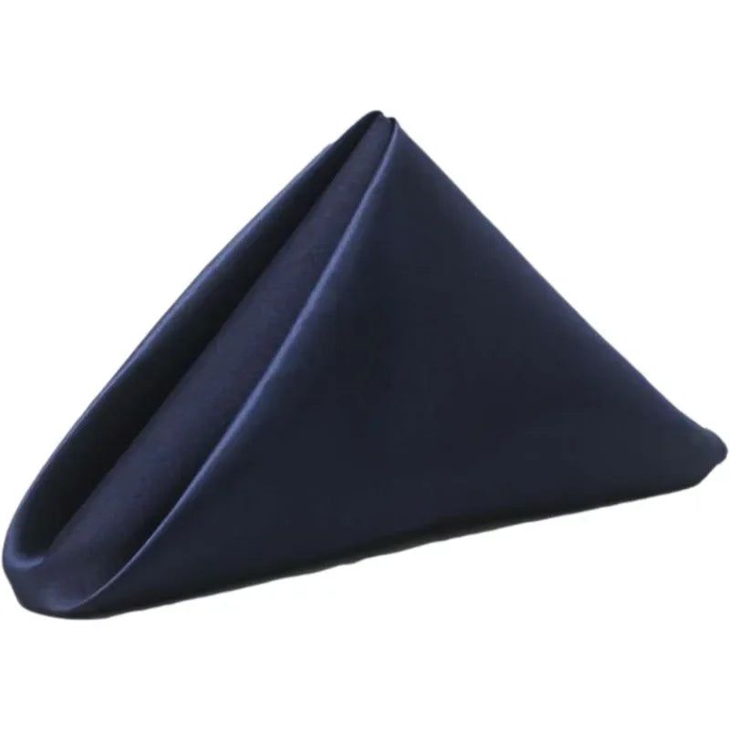 10pcs 35x35cm Square Satin Table Napkins Handkerchief