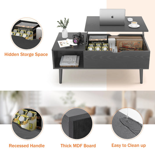 Lift Top Coffee Tables w/ Adjustable Storage Shelf