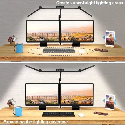 24W Ultra Bright Auto Dimming Led Desk Lamp with Clamp