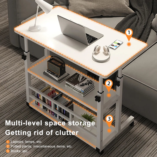 Multi-Layer Height Adjustable Computer Desk