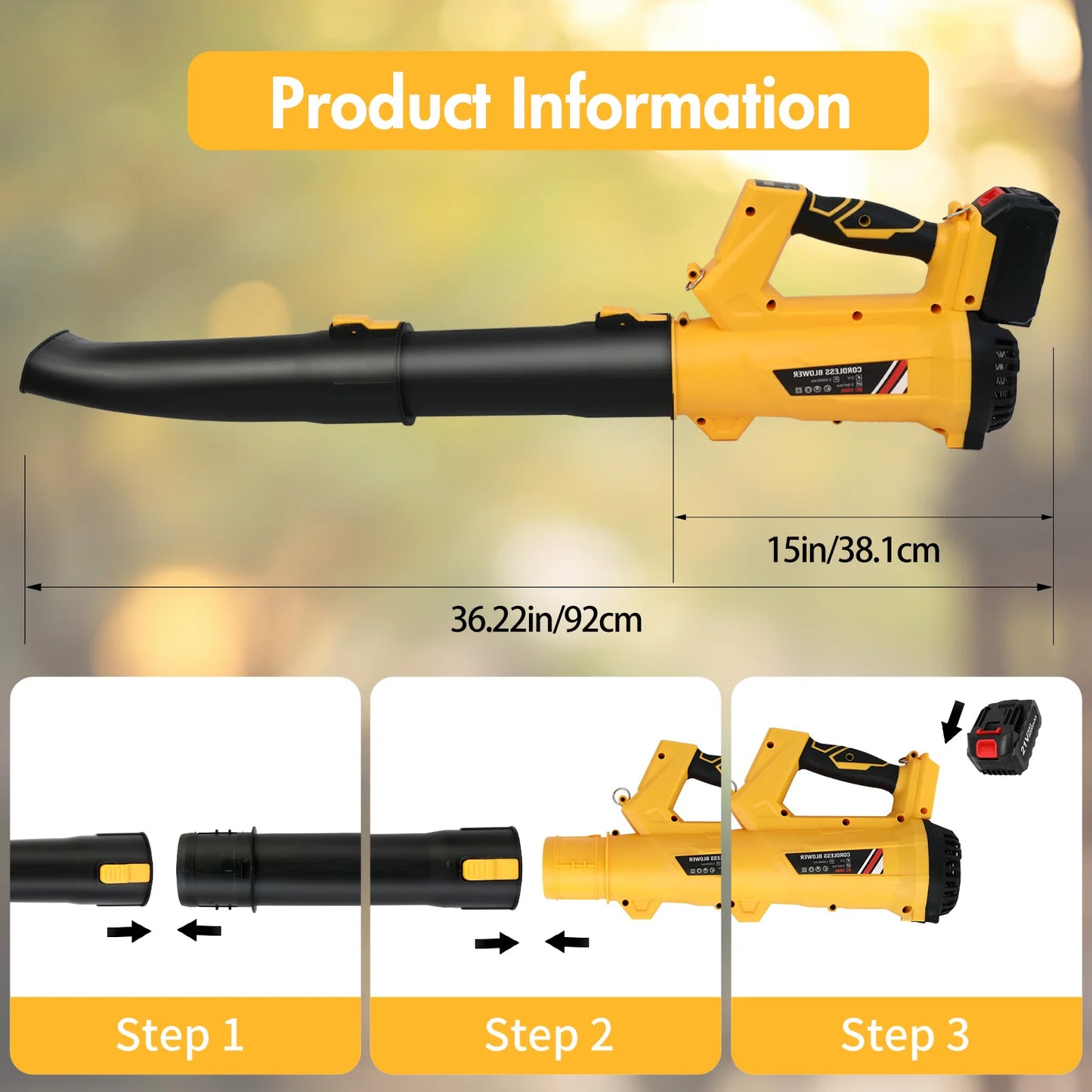 Electric Handheld Cordless Leaf Blower
