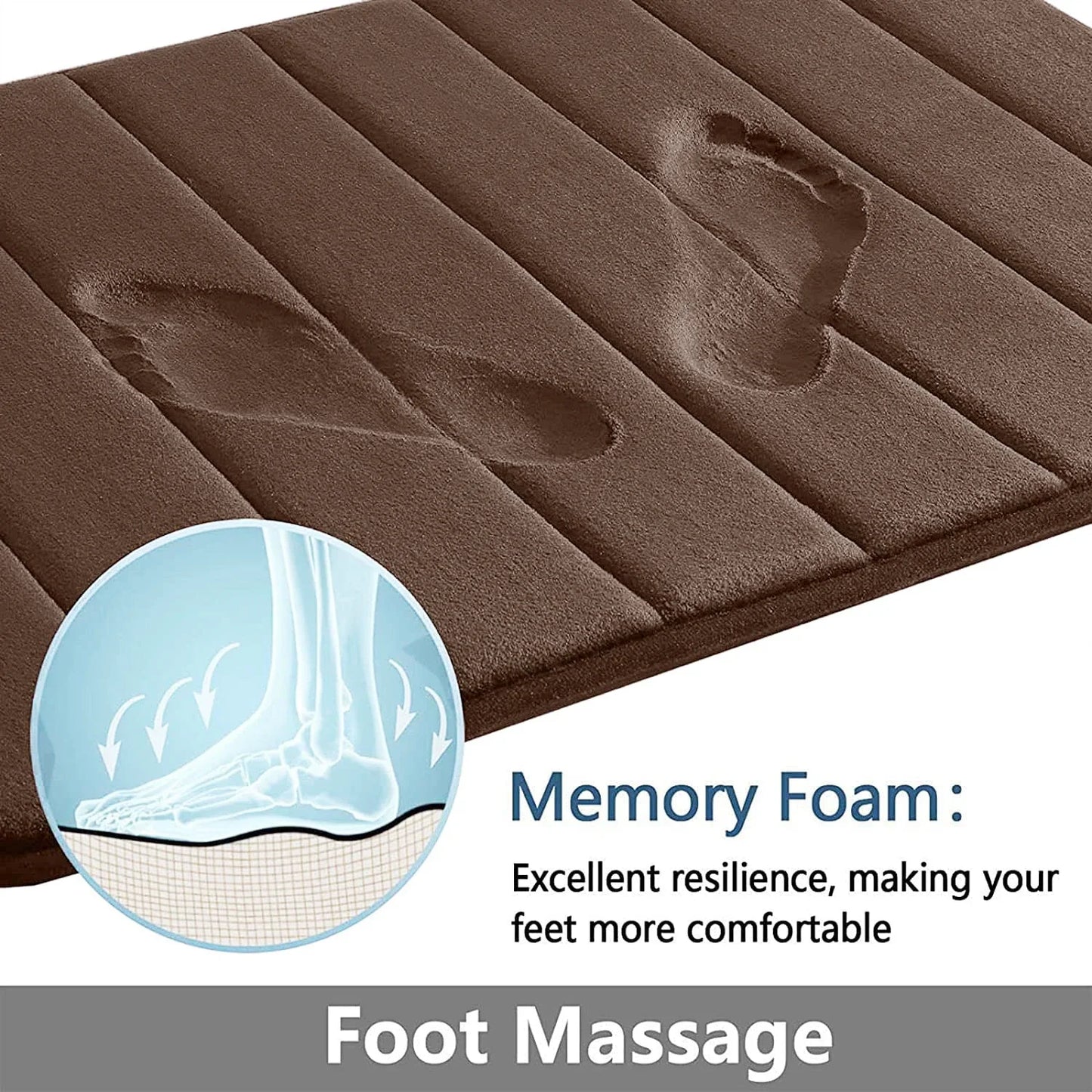 Super Absorbent Memory Foam Non-slip Bath Mat