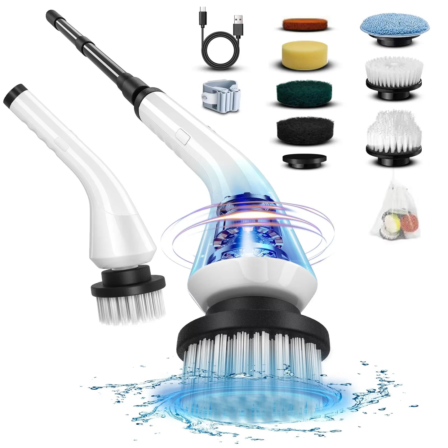 9-in-1 Multifunctional Cordless Electric Rotating Cleaning Brush
