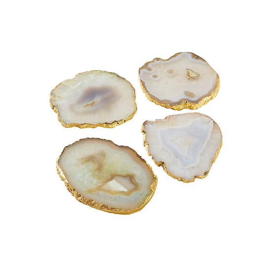 Set of 4 Gilded Stone Coasters