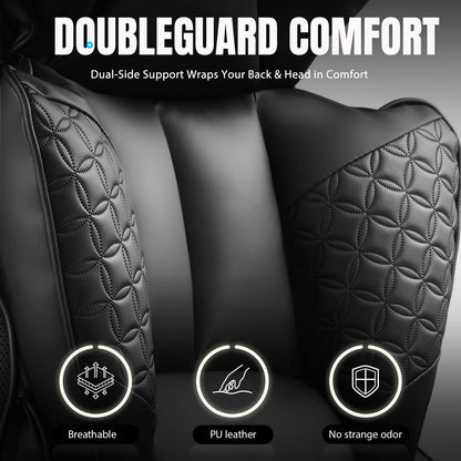 Ergonomic Leather Office Chair with Adjustable Armrests