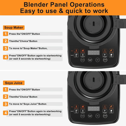 Heavy Duty Auto Clean Professional Blender 55oz Glass Jar & To-Go Cup