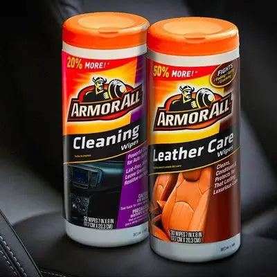 2pk 30ct Automotive Cleaning/Leather Wipes Interior Cleaner