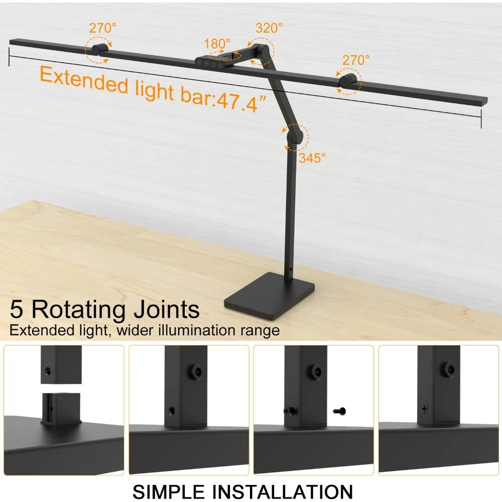 36W 3000LM Ultra Bright Architect Desk Lamp with Base