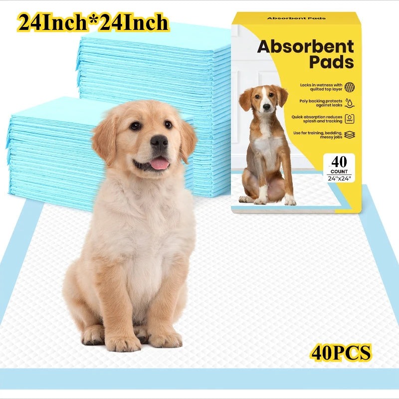 100/50/40PCS Quick-Dry Design Dog Pee Pads with Leak-Proof