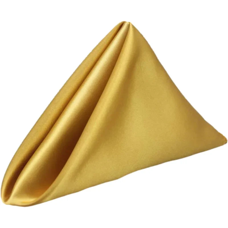 10pcs 35x35cm Square Satin Table Napkins Handkerchief