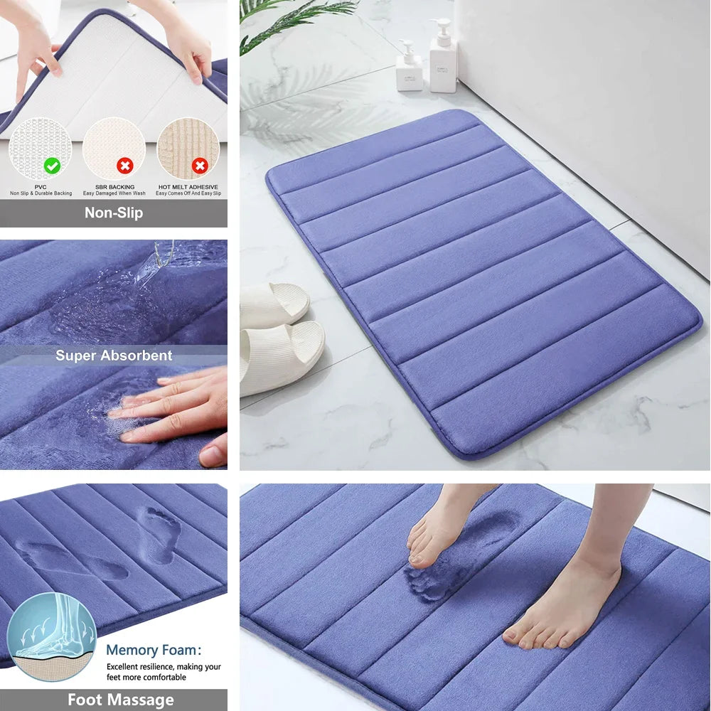 Super Absorbent Memory Foam Non-slip Bath Mat