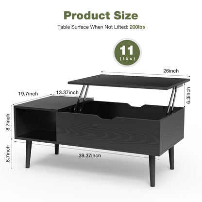 Lift Top Coffee Tables w/ Adjustable Storage Shelf
