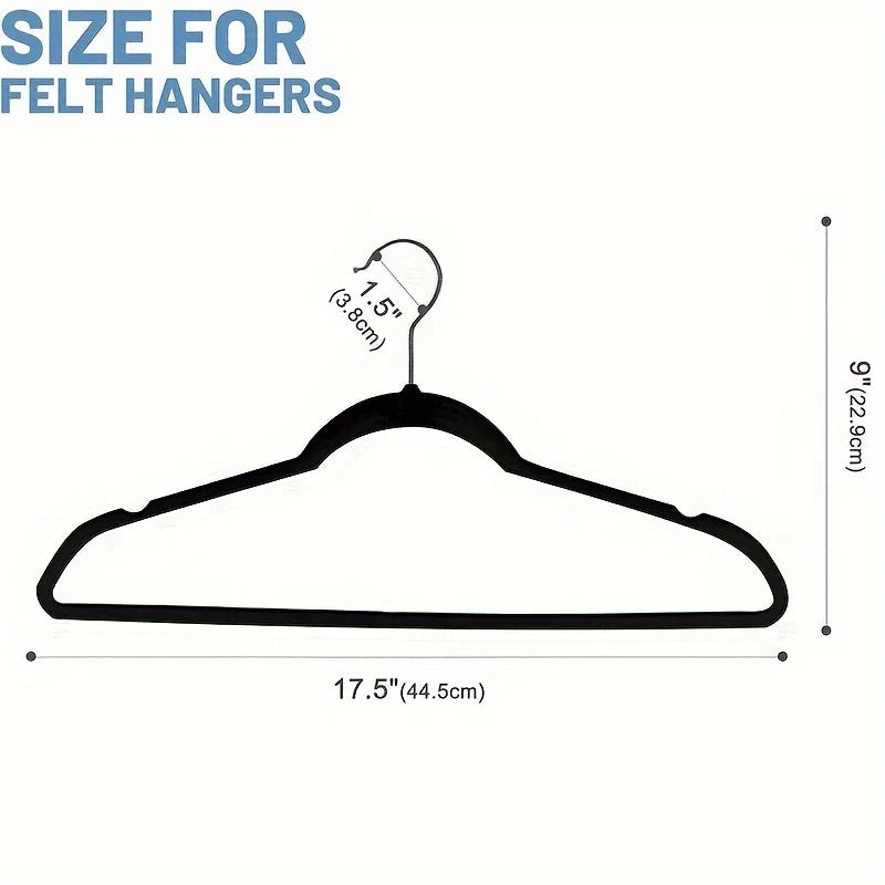 Velvet Hanger Set with Heavy-Duty Non-Slip Grip