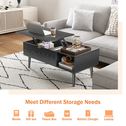 Lift Top Coffee Tables w/ Adjustable Storage Shelf