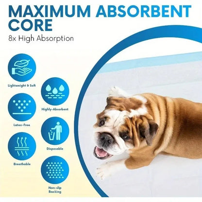 100/50/40PCS Quick-Dry Design Dog Pee Pads with Leak-Proof