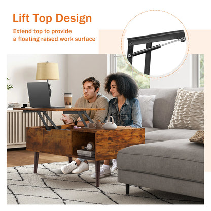 Lift Top Coffee Tables w/ Adjustable Storage Shelf