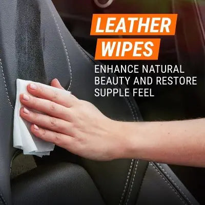 2pk 30ct Automotive Cleaning/Leather Wipes Interior Cleaner