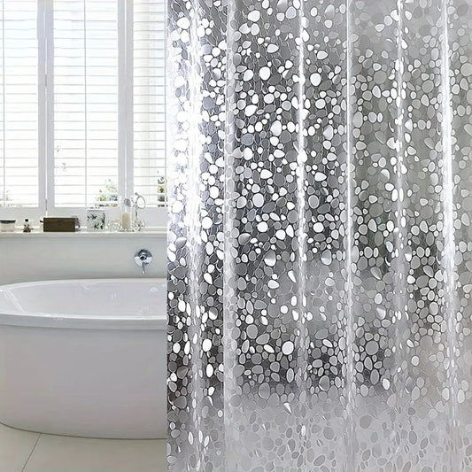3D Pebble Pattern Shower Heavy-Duty Curtain Liner