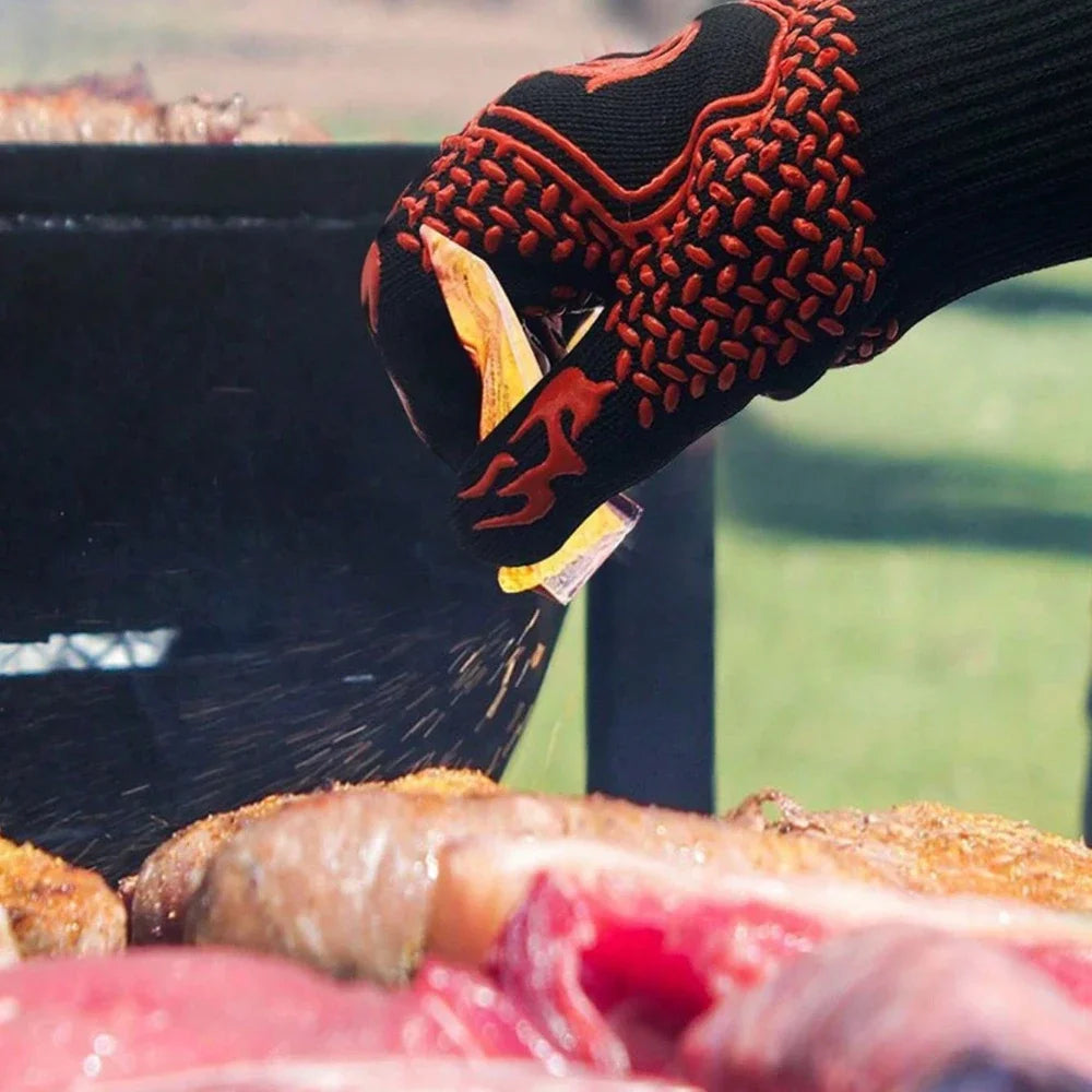 2PCS 500 Heat-insulating Resistant Oven Glove