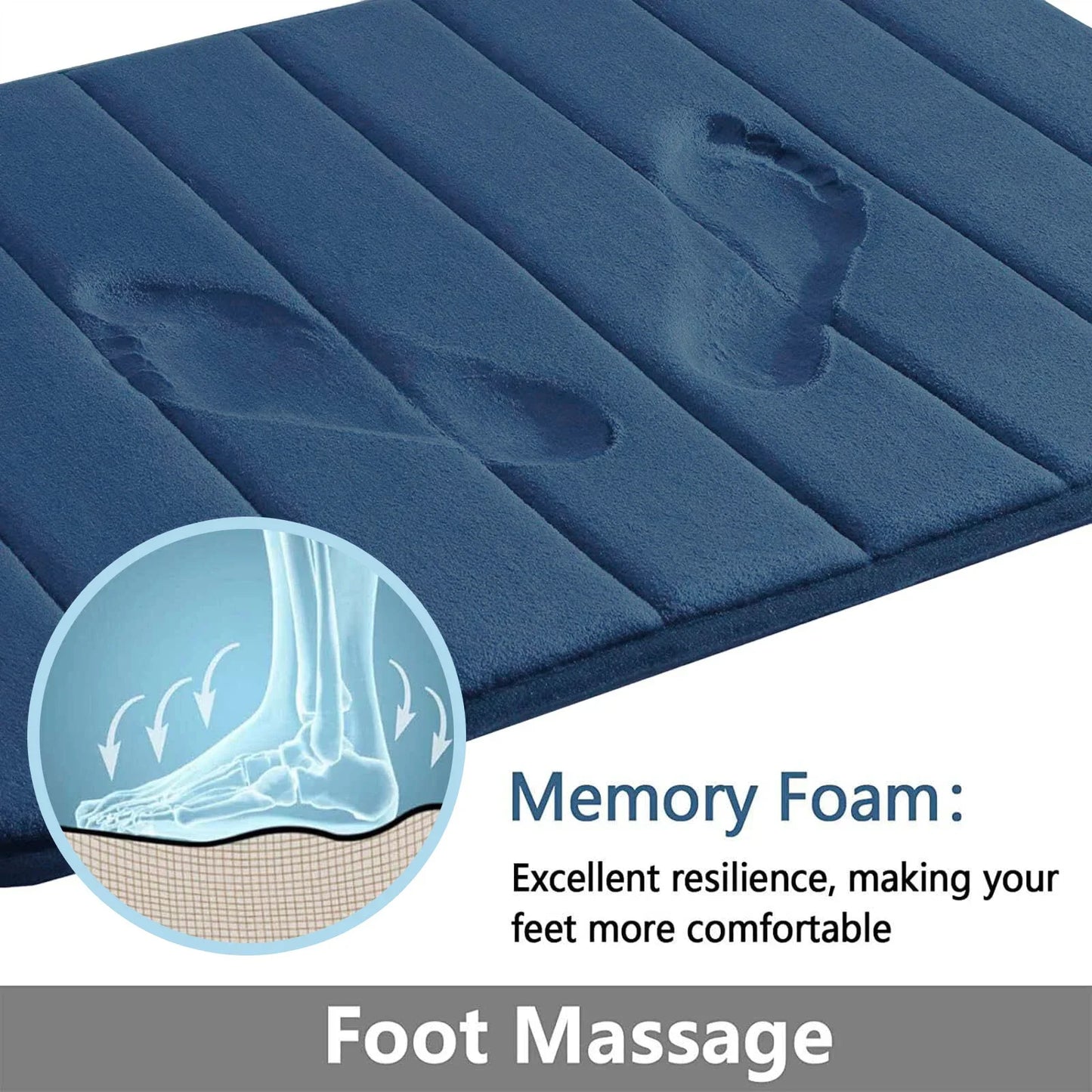 Super Absorbent Memory Foam Non-slip Bath Mat