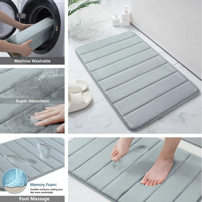 Super Absorbent Memory Foam Non-slip Bath Mat