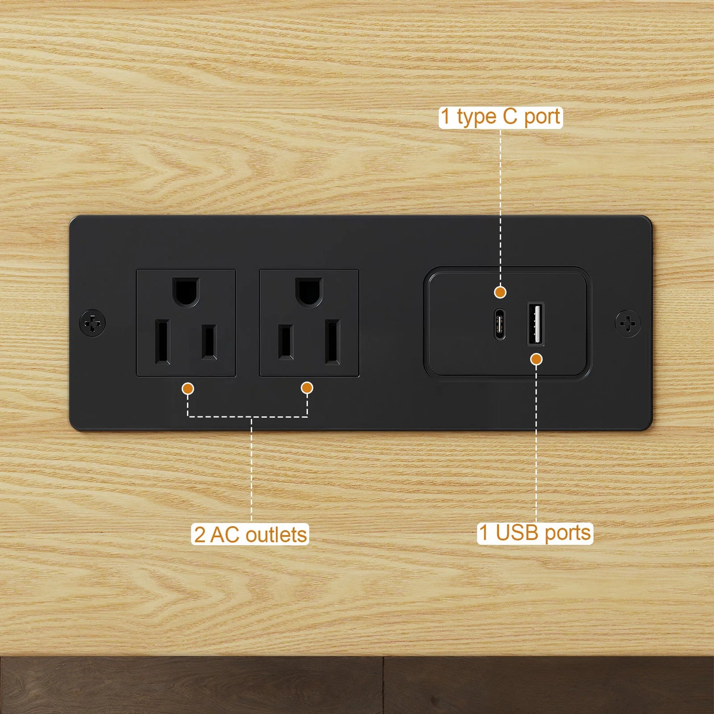 69" TV Stand w/ Power Outlet w/ Storage & Drawers