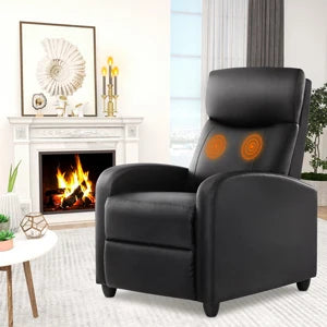 Sofa Fabric Recliner Chair Massage with Lumbar Support & Adjustable Padded