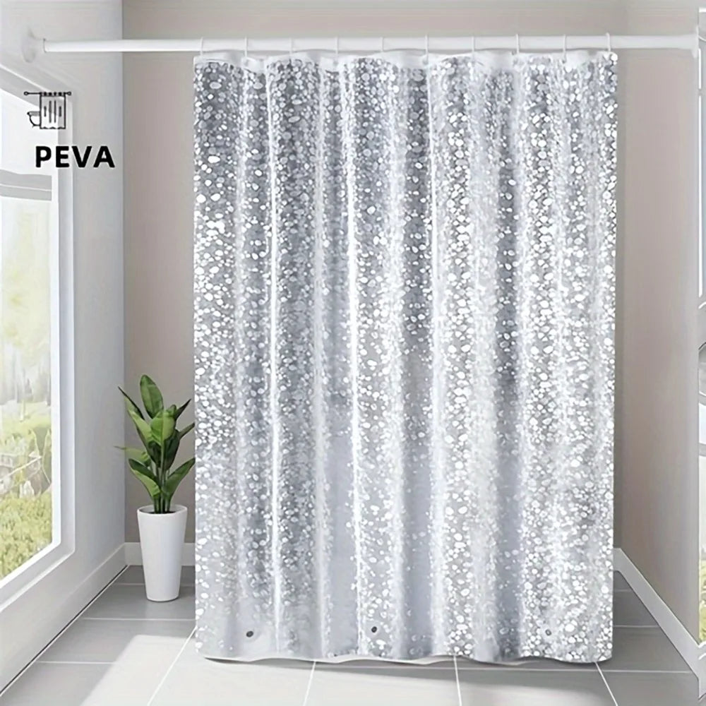 3D Pebble Pattern Shower Heavy-Duty Curtain Liner