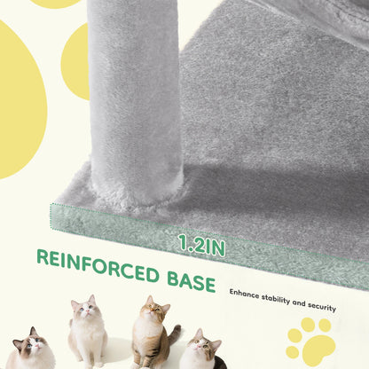 44in Tall Multi-Cat Climbing Tree with Scratching Posts