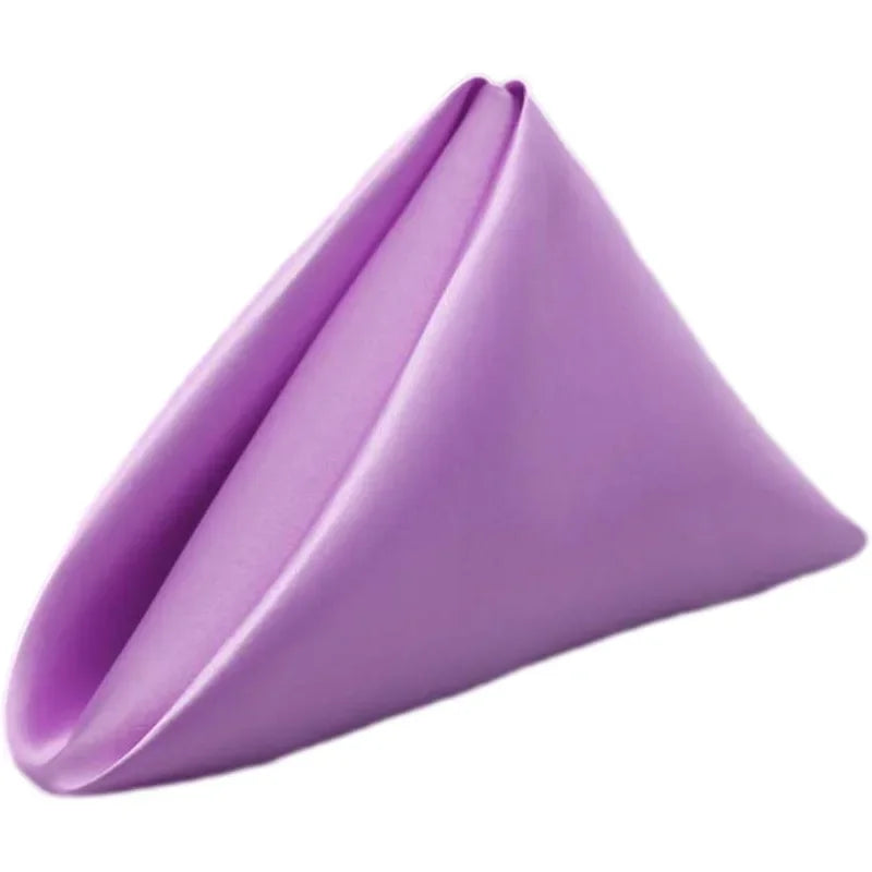 10pcs 35x35cm Square Satin Table Napkins Handkerchief