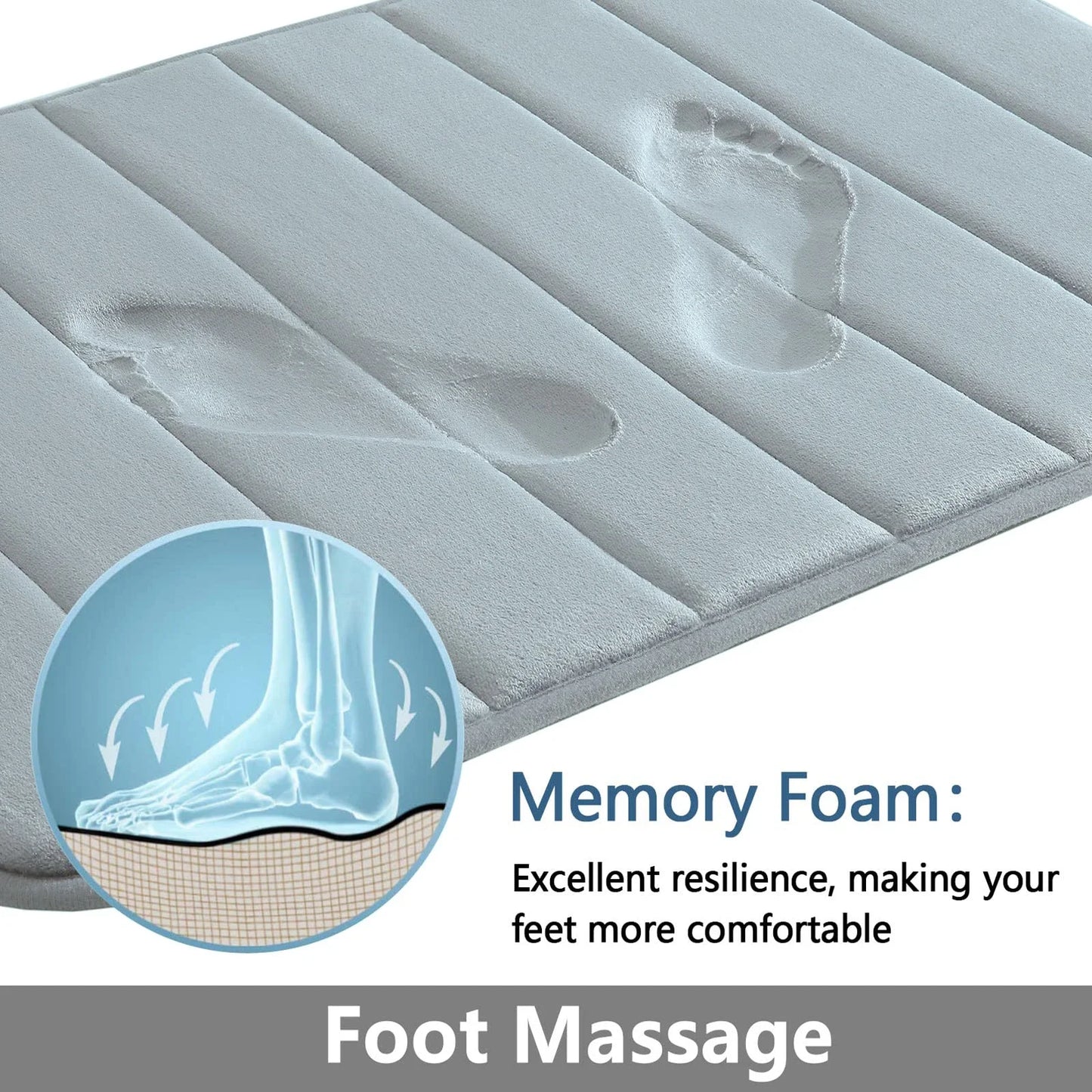 Super Absorbent Memory Foam Non-slip Bath Mat