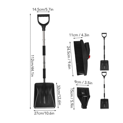 Stainless Steel Detachable Car Snow Removal Shovel