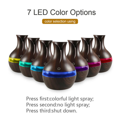 Air Humidifier with 7-Colors Mood LED Aromatherapy Diffuser