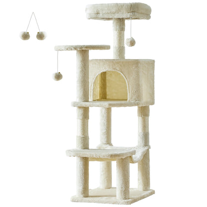 44in Tall Multi-Cat Climbing Tree with Scratching Posts
