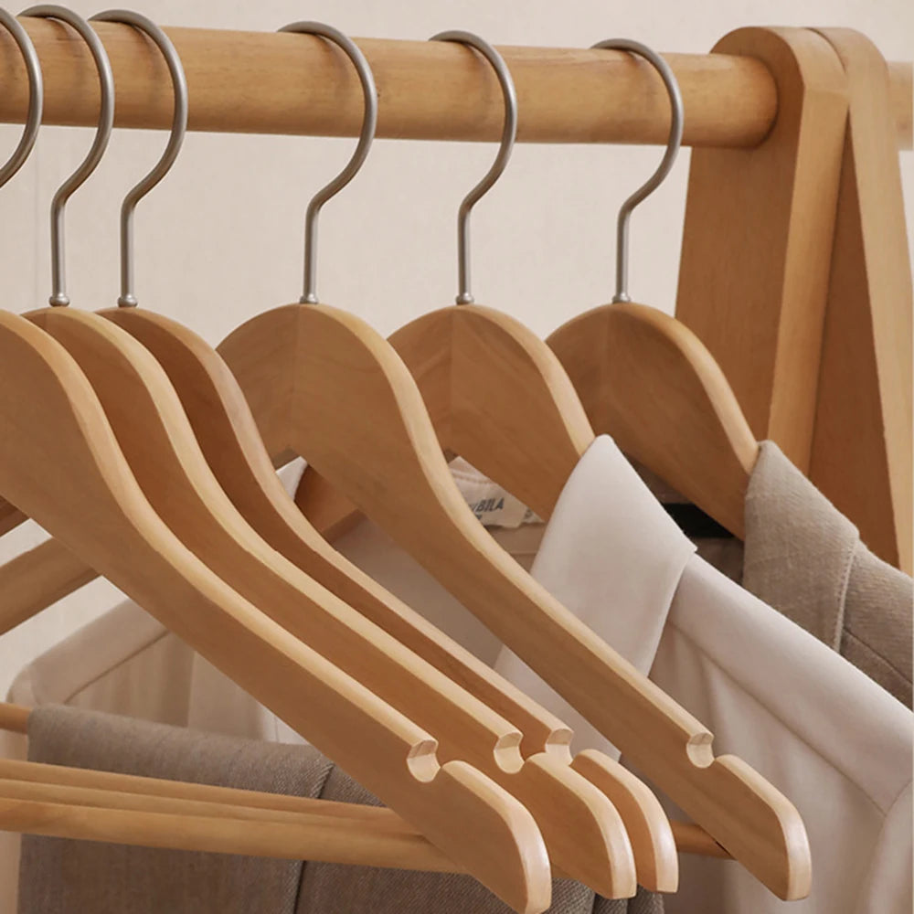 5/10/20/30PCS Seamless Solid Wood Hangers