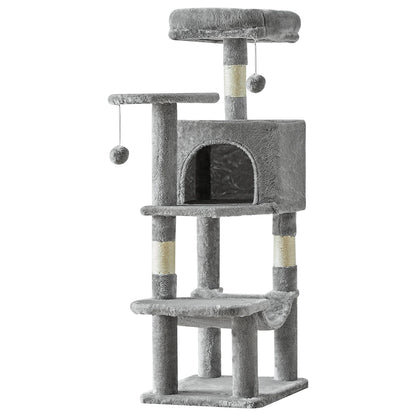 44in Tall Multi-Cat Climbing Tree with Scratching Posts