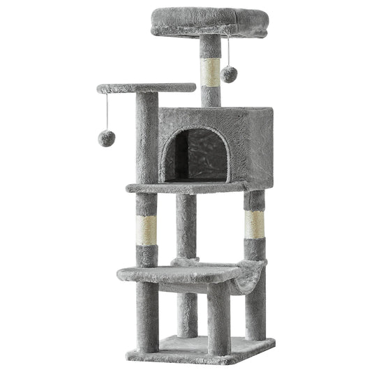 44in Tall Multi-Cat Climbing Tree with Scratching Posts
