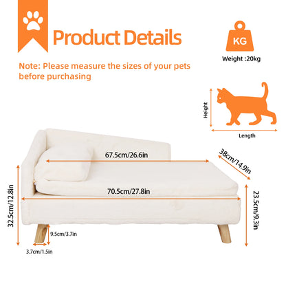 Elevated Nordic Pet Bed with Cozy Pad